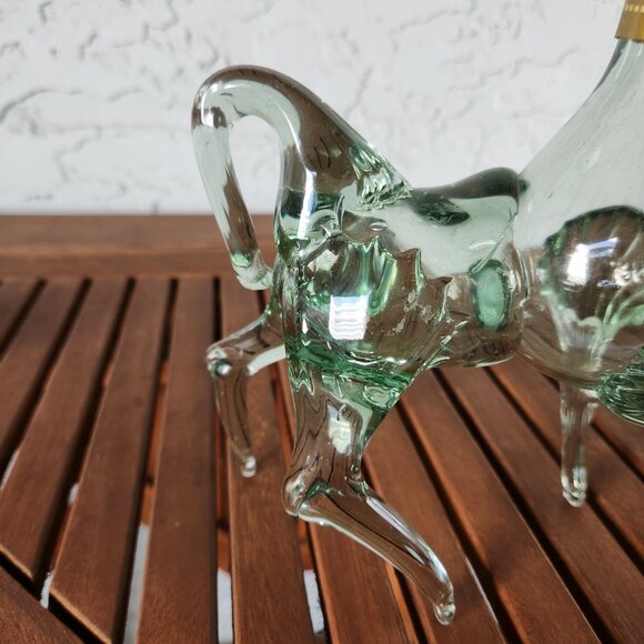 Vintage Glass Horse Brandy Decanter 9" tall x 10" – Ijevan Armenia Collectible - Picture 8 of 11